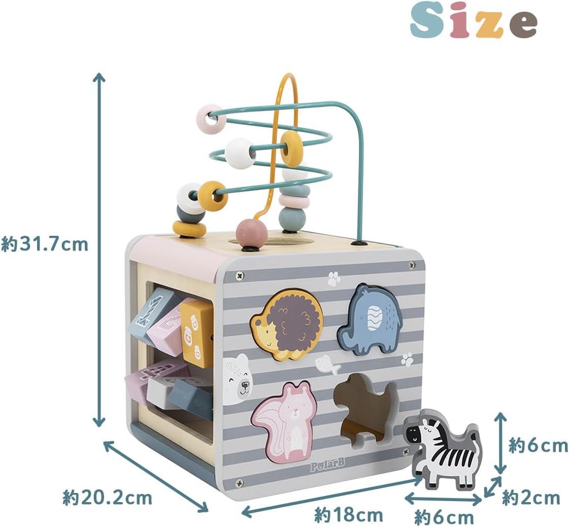 BOX ATTIVITA' BAMBINI - Legno, 5 in 1