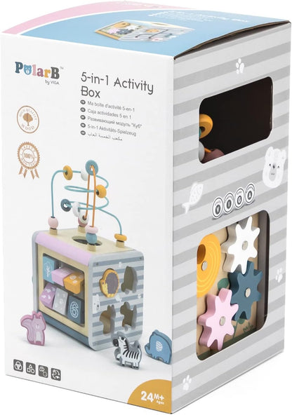 BOX ATTIVITA' BAMBINI - Legno, 5 in 1