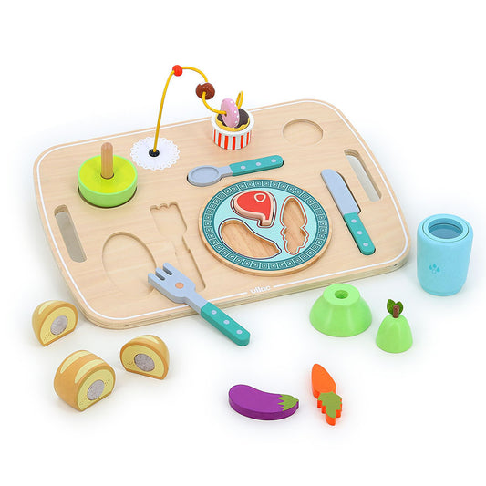 TAVOLA ATTIVITA' PER BAMBINI - Piatto - in legno, ecosostenibile