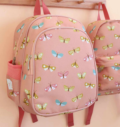 ZAINETTO BAMBINI grande con tasca termica, Farfalle